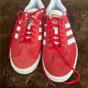 adidas Red and White Athletic Shoes